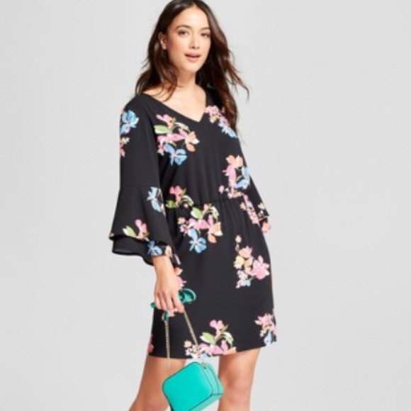 a new day black floral dress